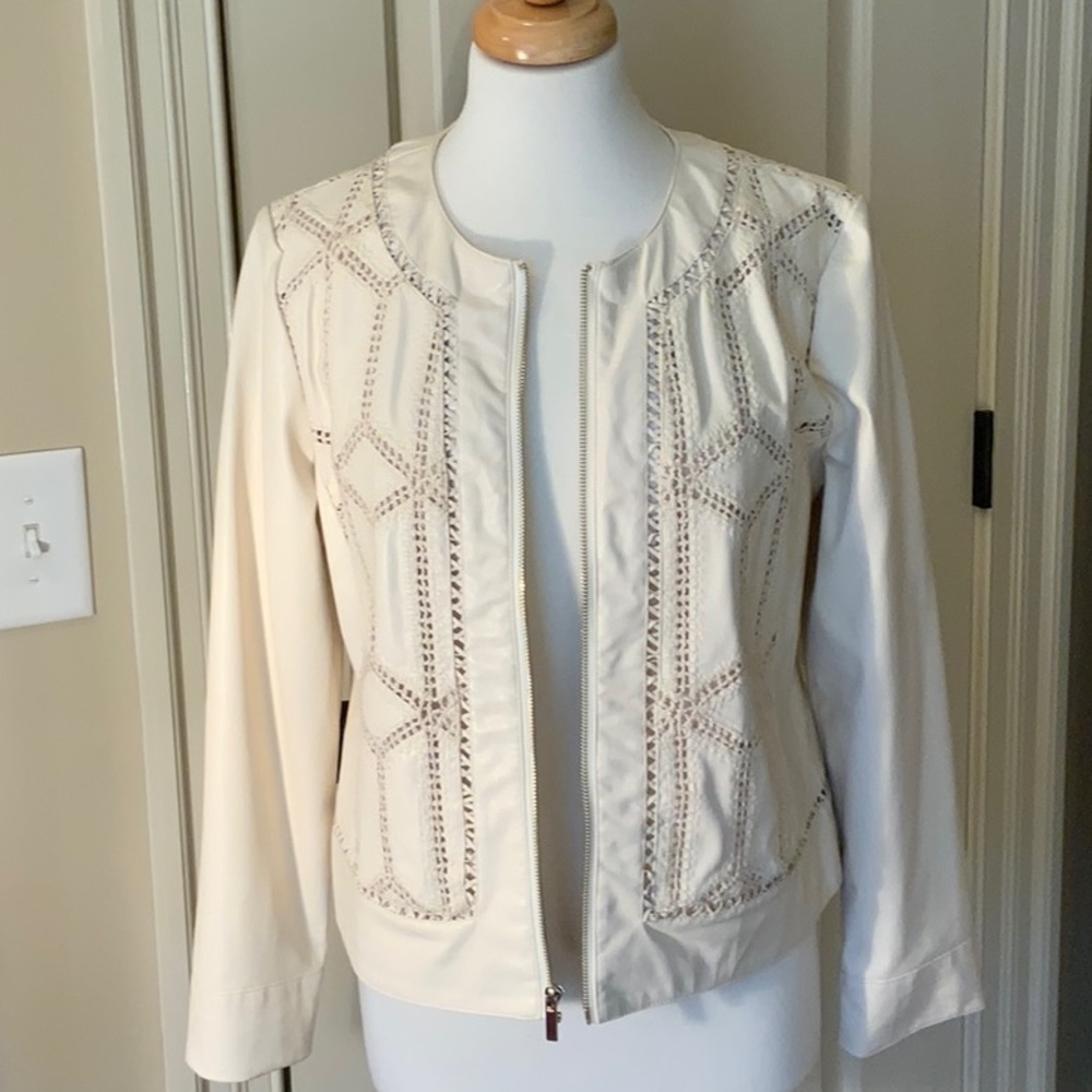 CHICO’s BLACK LABEL FAUX LEATHER JACKET
